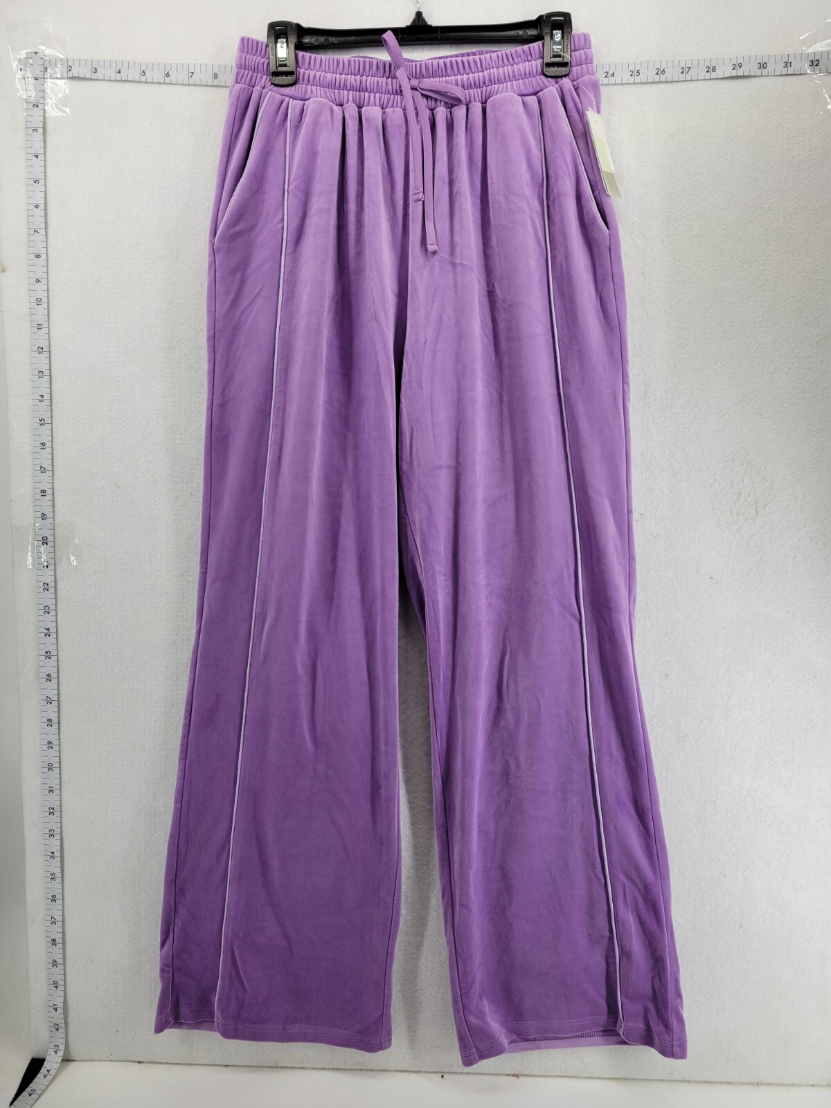 パンツ IONSEOUL Wrinkle Velour Wide Training Pants 5JH256 RQYYD High Waisted Velvet Pants for Women Elastic Waist Wide