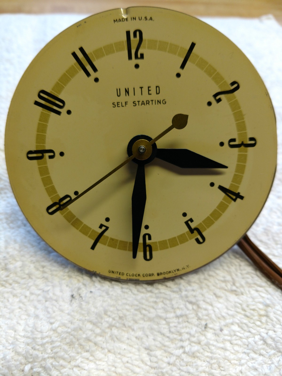 Vintage United Self-Starting Bowling Electric Clock-Circa 30's-40's-Serviced!
