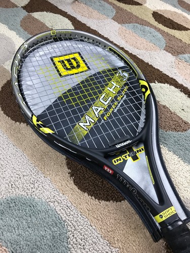 Wilson Mach 3 Power Slots Graphite Titanium Tennis Racquet 4 3/8 And Case