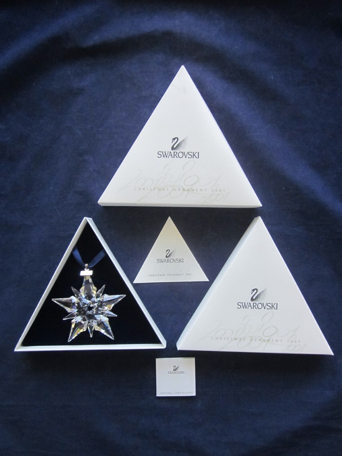 スワロフスキー　クリスマスオーナメント　2001 Swarovski Crystal, 2001 Annual Snowflake Christmas Tree