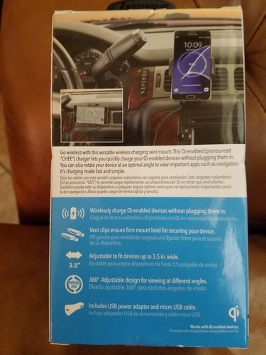 Scosche VQM-ST1 VentMount Qi phone mount and wireless charger