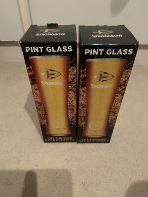 Strongbow Cider Pint Glass X 2 Brand New Original