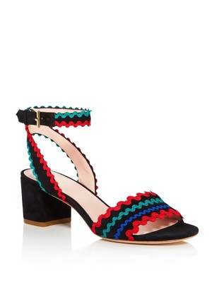 

KATE SPADE NEW YORK Женские черные босоножки Piedra с круглым носком на блочном каблуке 8,5 м, Черный, S6101123KSU