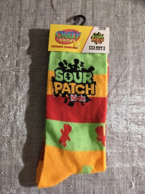 Crazy Socks Sour Patch Kids NWT MENS/Unisex Crew Size 6-12 Silly Novelty Gift