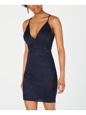 

EMERALD SUNDAE Женское темно-синее мини-облегающее коктейльное платье для юниоров, Navy