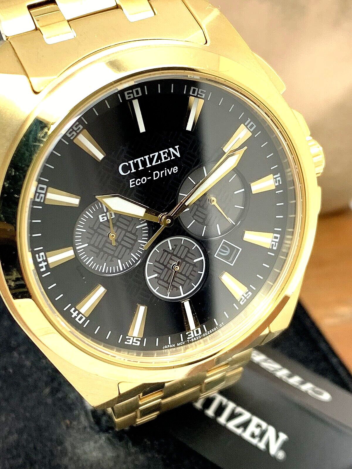Citizen black hotsell gold watch