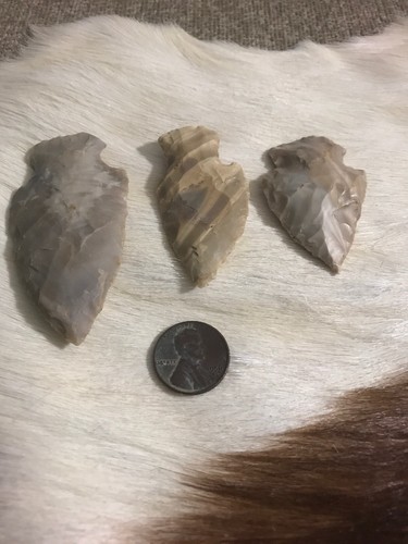 Beautiful Colored Native American artifact arrowheads SE MO (3)Ships USPS