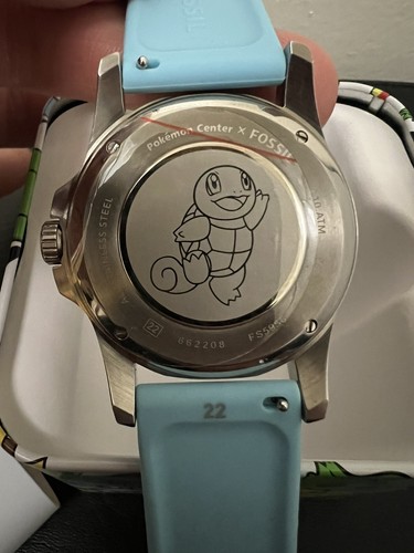 FOSSIL FOSSIL X POKÉMON CENTER SQUIRTLE EVOLUTIONS WATCH STAINLESS STEEL F2402