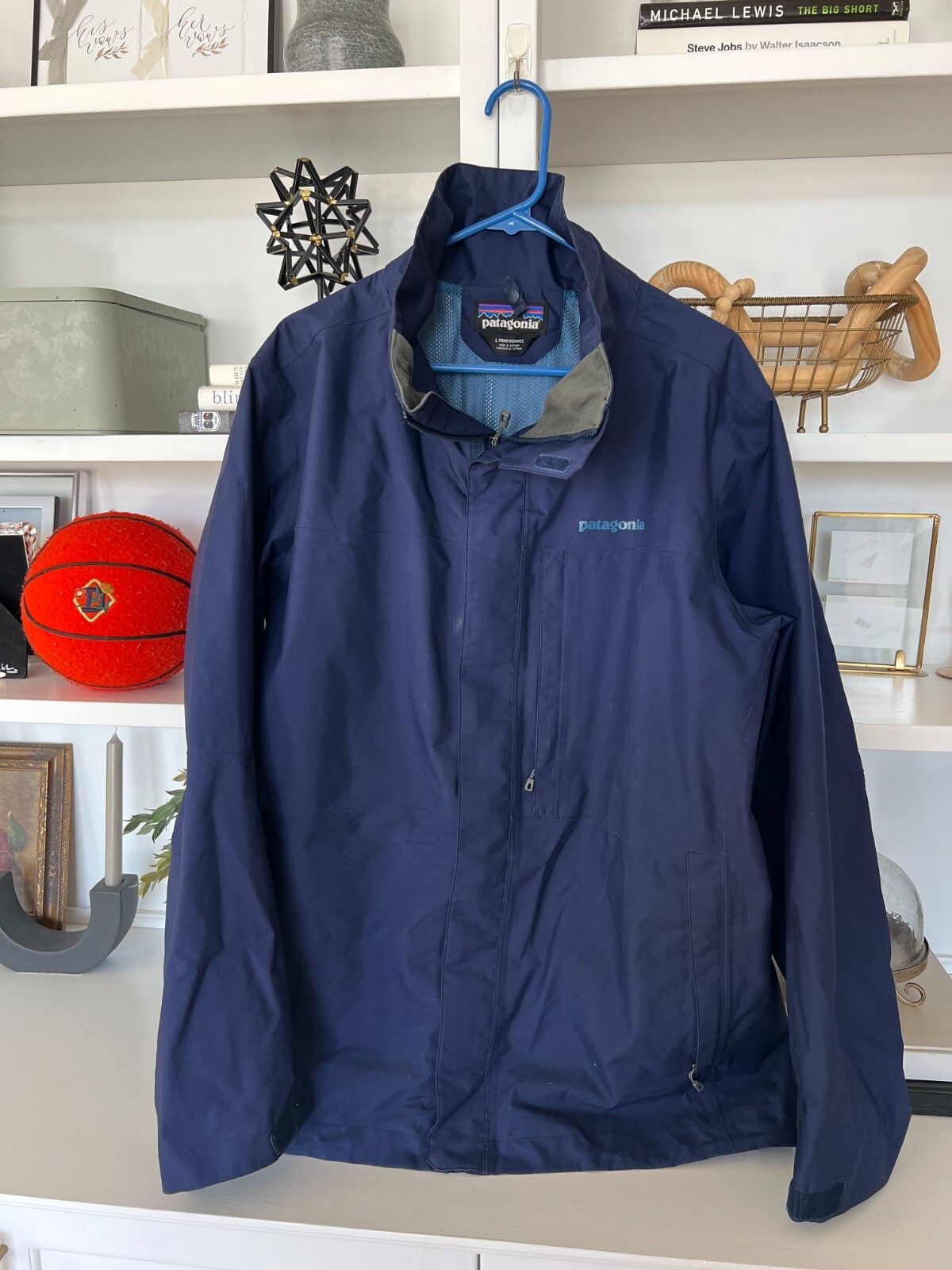 Patagonia H2no Recco Jacket Black Size L Navy Blue Snowboard