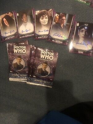 5 Different 2018 Topps Doctor Who Signature Series AUTOGRAPH With Wrapper