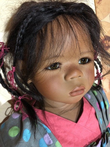 Annette HIMSTEDT 2008 Jointed 31’ Club doll LELETI & 14’ Mini Rare Set