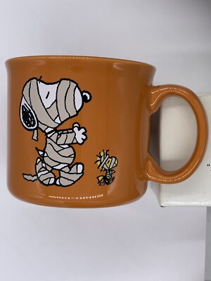 Halloween Extra Large Mug Peanuts Snoopy & Woodstock Dressed As A Mummy 20 oz.