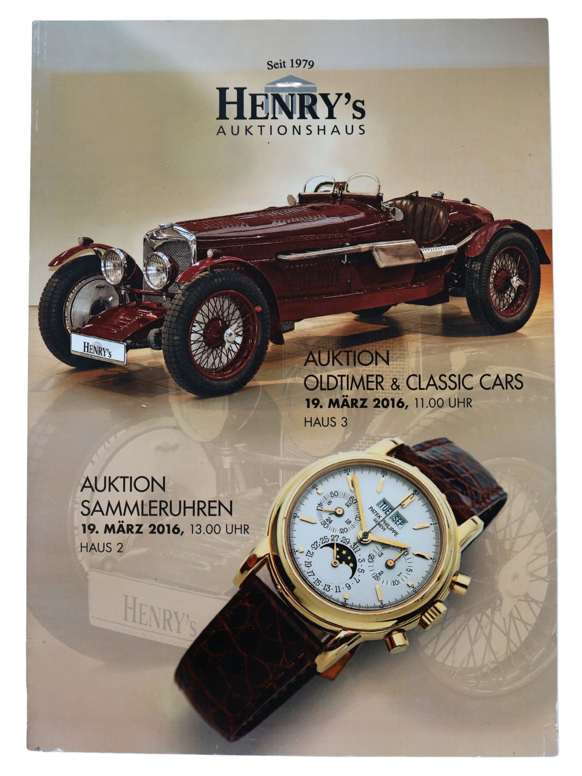 Henry's Oldtimer, Classic Cars & Sammleruhren 2016 Auction Catalog
