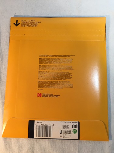 Kodak Polycontrast III RC F Glossy Professional B&W Paper 8x10 25 Sheets -Sealed