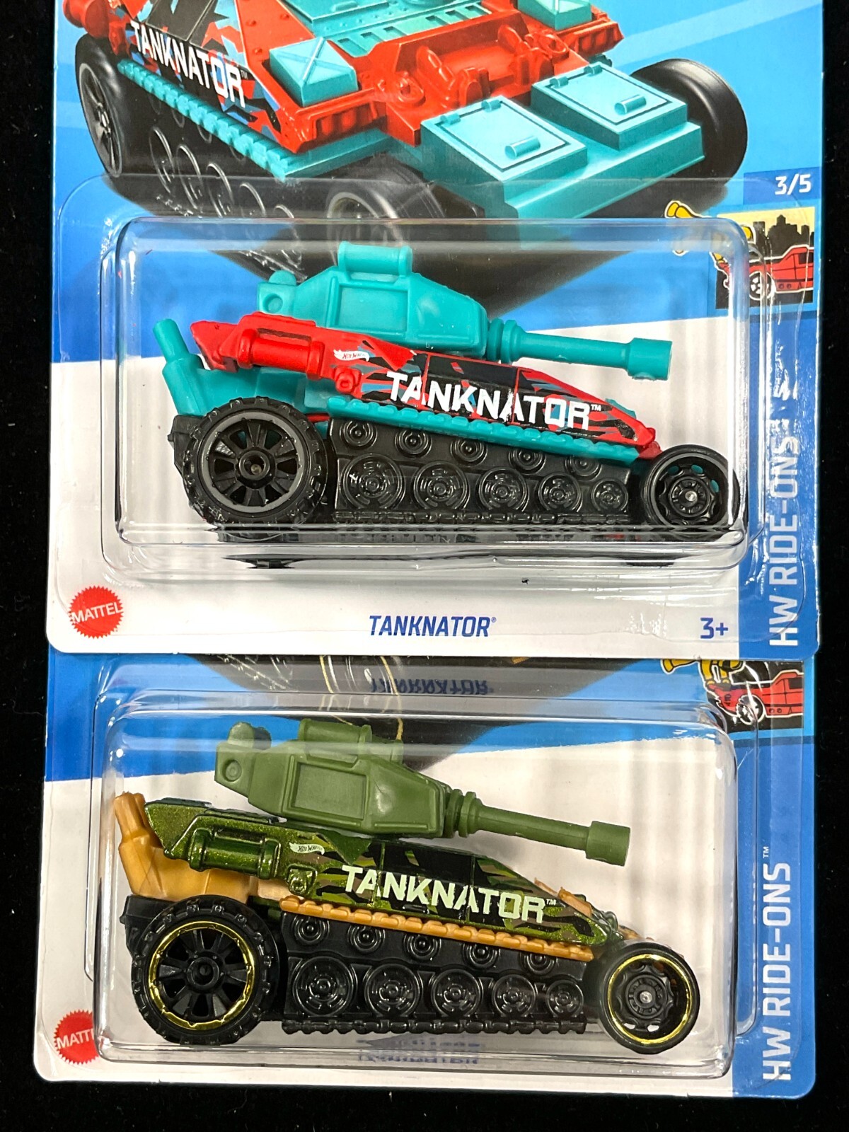 Hot Wheels Tankinator 赤/緑 2024 Hot Wheels TANKNATOR ARMY TANK GREEN & RED TANK #119