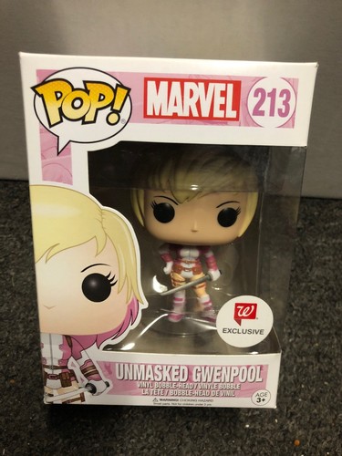 Unmasked GwenPool Marvel # 213 Pop Vinyl Figure by Funko
