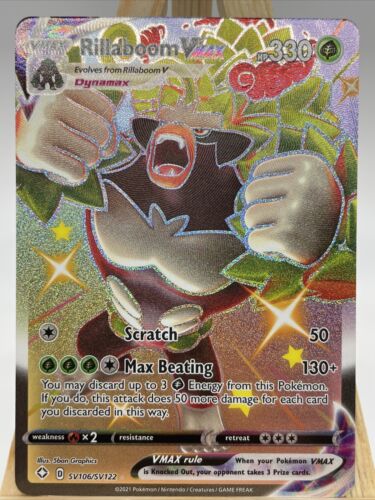 Rillaboom Vmax SV106/SV122 Shining Fates Pokémon NM/M | eBay Rillaboom Vmax SV106/SV122 Shining Fates Pokémon NM/M | eBay