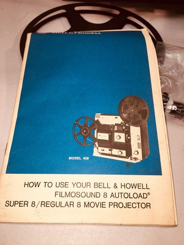 Vintage Bell& Howell Filmsound 8 Super 8 8mm PROJECTOR # 458A