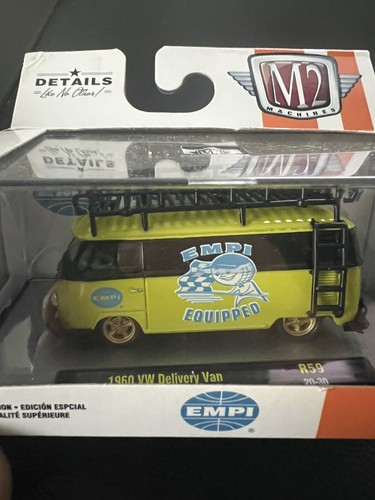M2 MACHINES BOXED 1960 VW DELIVERY VAN R59 EMPI GREEN BLACK