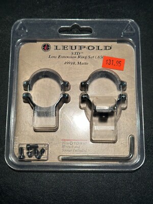 NEW Leupold STD Low Extension Ring Set (.650) 49910 Matte