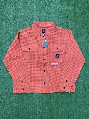 BRAIN DEAD WAFFLE BUTTON FRONT SHIRT SIZE L NWT MSRP $160