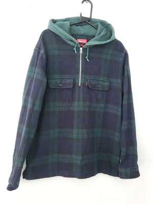 トップス Supreme / Hooded Plaid Half Zip Shirt Supreme - Hooded Plaid Half Zip Shirt - UG.SHAFT