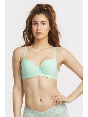 Бюстгальтер MAMIA Intimates С зеленым БАНТОМ и глубоким вырезом на СПИНЕ 38C