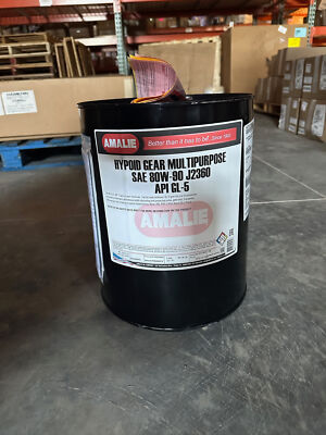 5 Gallons Amalie Hypoid Multipurpose Gear Oil SAE 80W-90 J2360 API GL-5 Certs