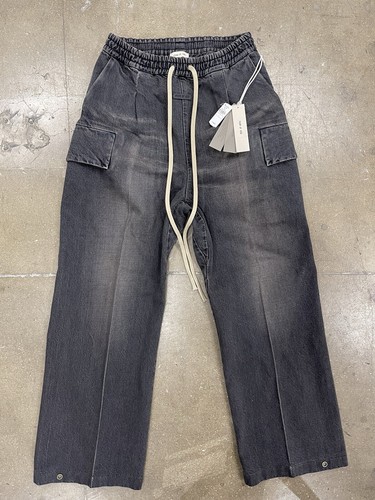 Pre-owned Fear Of God Japanese Denim Cargo Pant Collection 8 Retail $1,195 Size L (34in) In Black