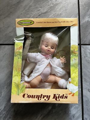 NOS Country Kids W/ Box 1970s Old Vintage Horsman Doll 2080 Made USA Irene Szor