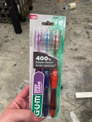 3 GUM Deep Clean Technique Manual Toothbrushes