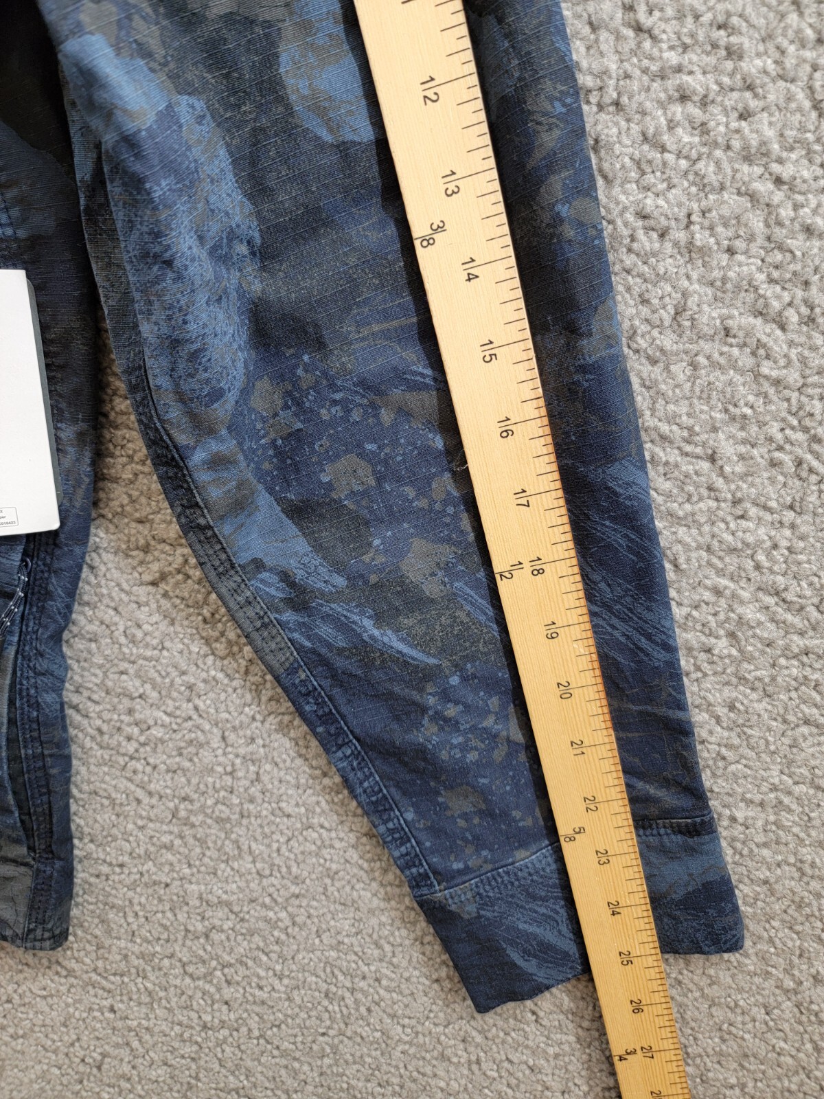 Bass Outdoor Ripstop Utility Shacket Men's L Navy Blazer Rock Camo Snap Closure - Picture 5 of 19
