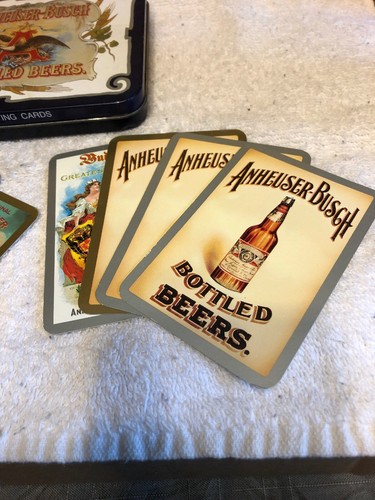 Anheuser-Busch Bottled Beers Playing Cards Tin Box