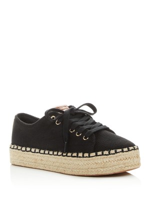 Женские черные спортивные кроссовки TRETORN Espadrille Stitch Wteve Toe Platform 7