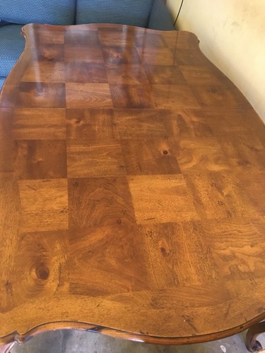 HENREDON Versailles Walnut Dining Room Table W Leaves And Pad Will Ship