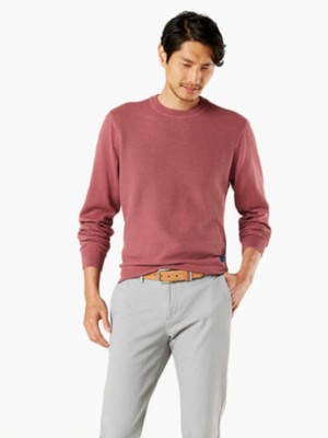 

DOCKERS Мужской розовый свитер с длинными рукавами и круглым вырезом