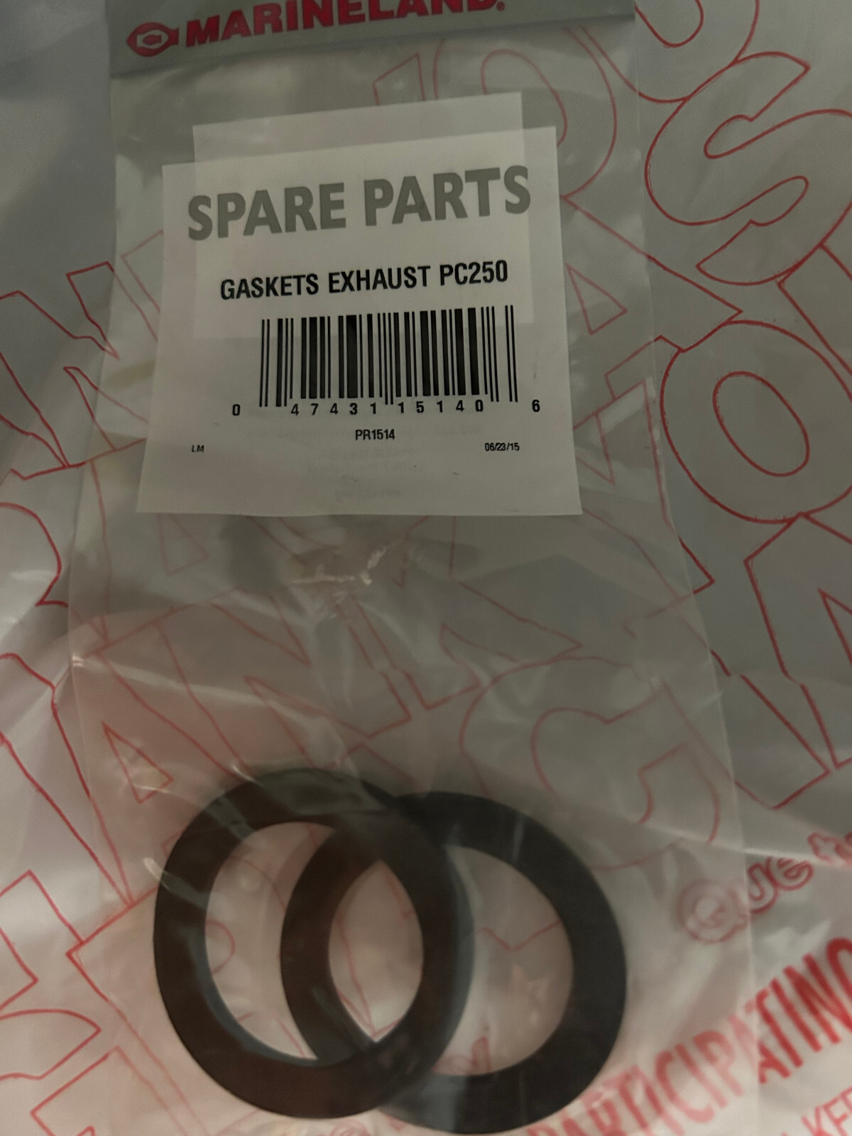 Marineland Magnum HOT 250 Filter PR1514 Exhaust Gasket Set