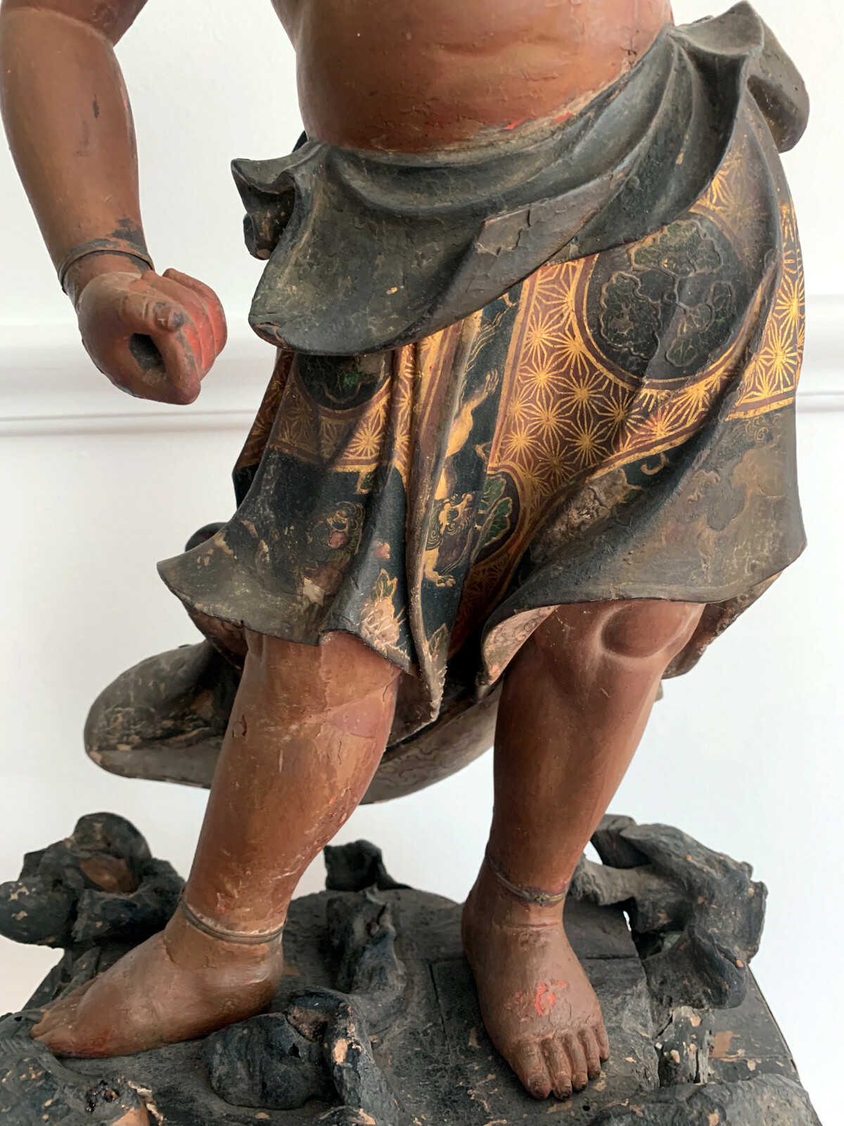 A Japanese Lacquered and Gilt Wood Statue from Edo Period eBay