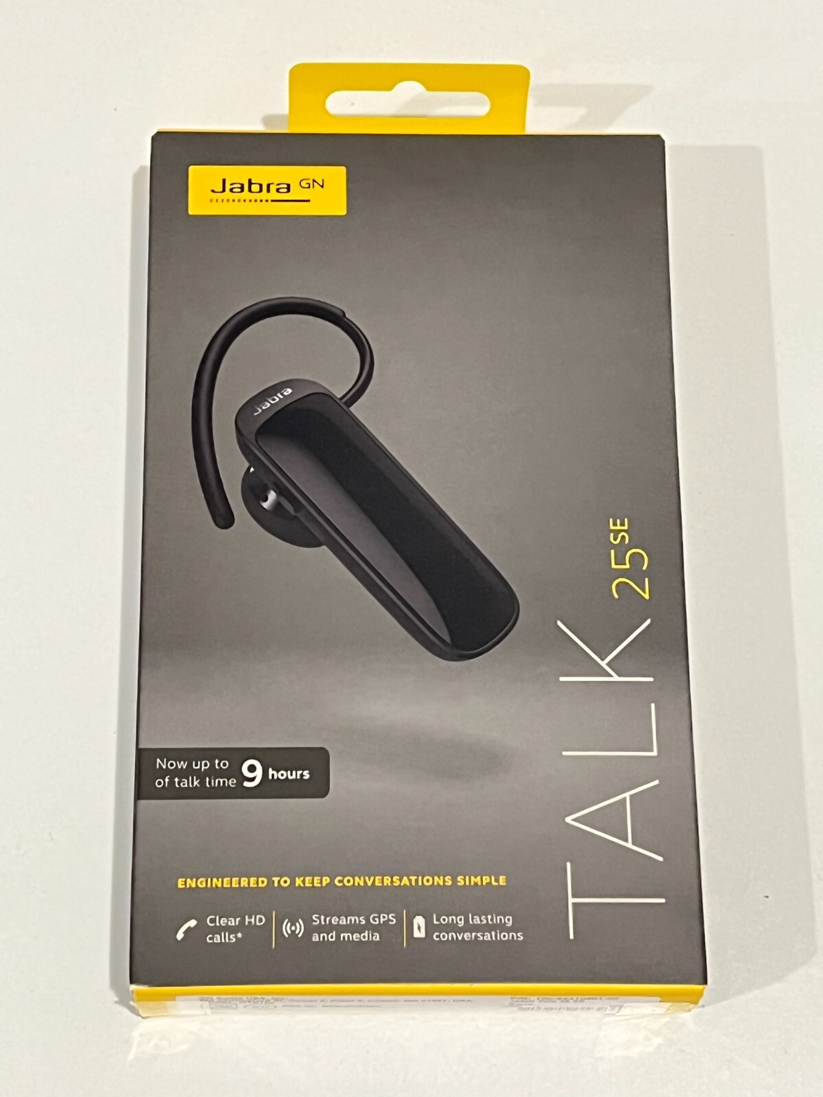 Jabra Talk 25 SE Bluetooth Wireless Single Ear Headset - Black OPEN BOX Jabra Talk 25 SE Bluetooth Wireless Single Ear Headset - Black OPEN BOX