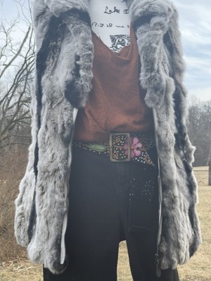 La Fiorentina women real fur rex rabbit vest, vest (sleeveless) size M/L