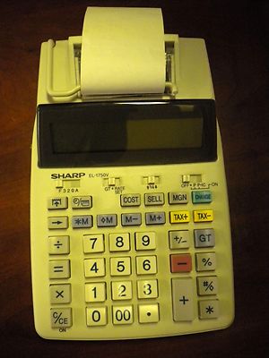 Sharp EL-1750V Printing Calculator 