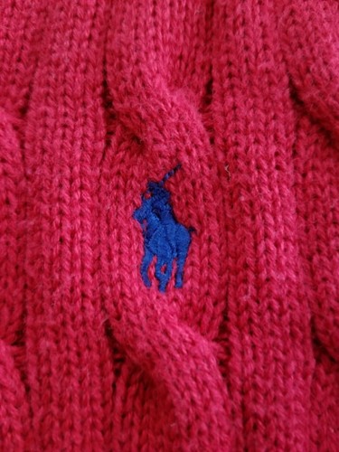 Polo Ralph Lauren Baby Boys Sleeveless Sweater Vest Sz 24 Months Red Cable Knit