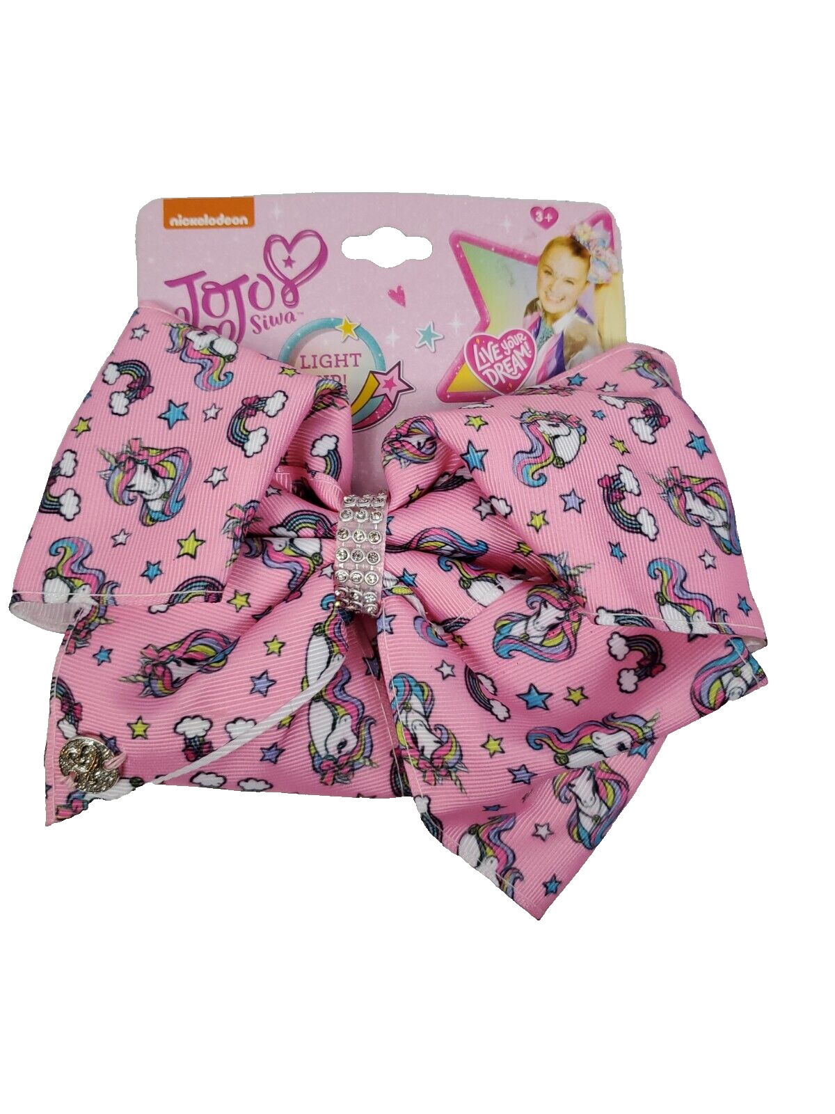 JoJo Siwa Light Up Bow 2021 Pink Rainbows Unicorns by Viacom