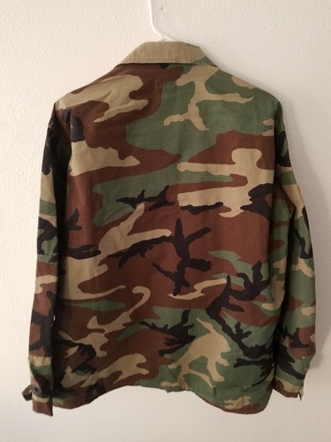 ARMY Surplus US Military Woodland Camo Shirt BDU Large Regular 8415-01-390-8550