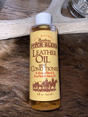 Montana Pitch Blend Leather Oil & Conditioner, 8 oz Bottle, Natural Ingredients