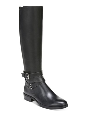 

SAM EDELMAN Женские кожаные ботинки для верховой езды на блочном каблуке с миндалевидным носком, черные, 9 м, Черный, H3918L1