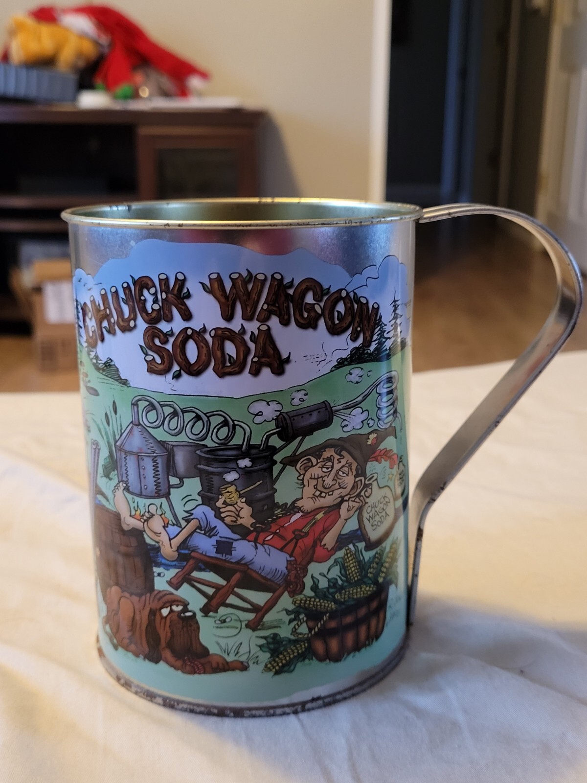 Chuck Wagon Soda Tin Cup Hillbilly Themed