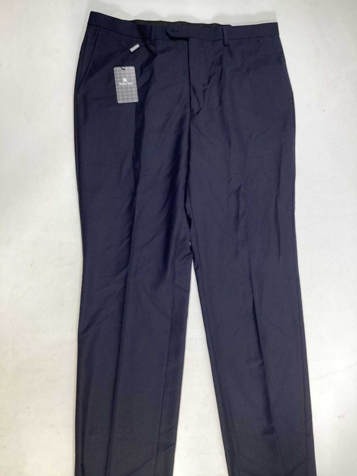 Mens Pierre Noir Blue Flat Front Dress Pants 38W NEW
