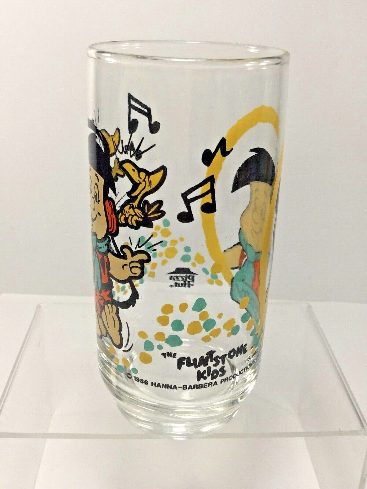 Vintage,1986 Pizza Hut Promotinal Flintstone Kids, 'Freddy' 16 oz Tumbler Glass