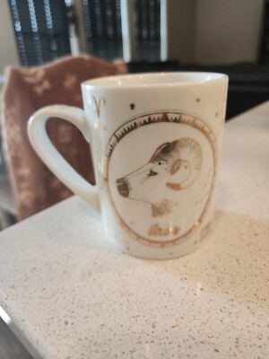 Madison Studio Aries Coffee Tea Mug Horoscope Ram Stars Constellation 